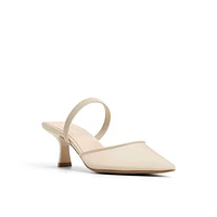 Zaydan Other Beige Textile Mesh Women's Kitten heels