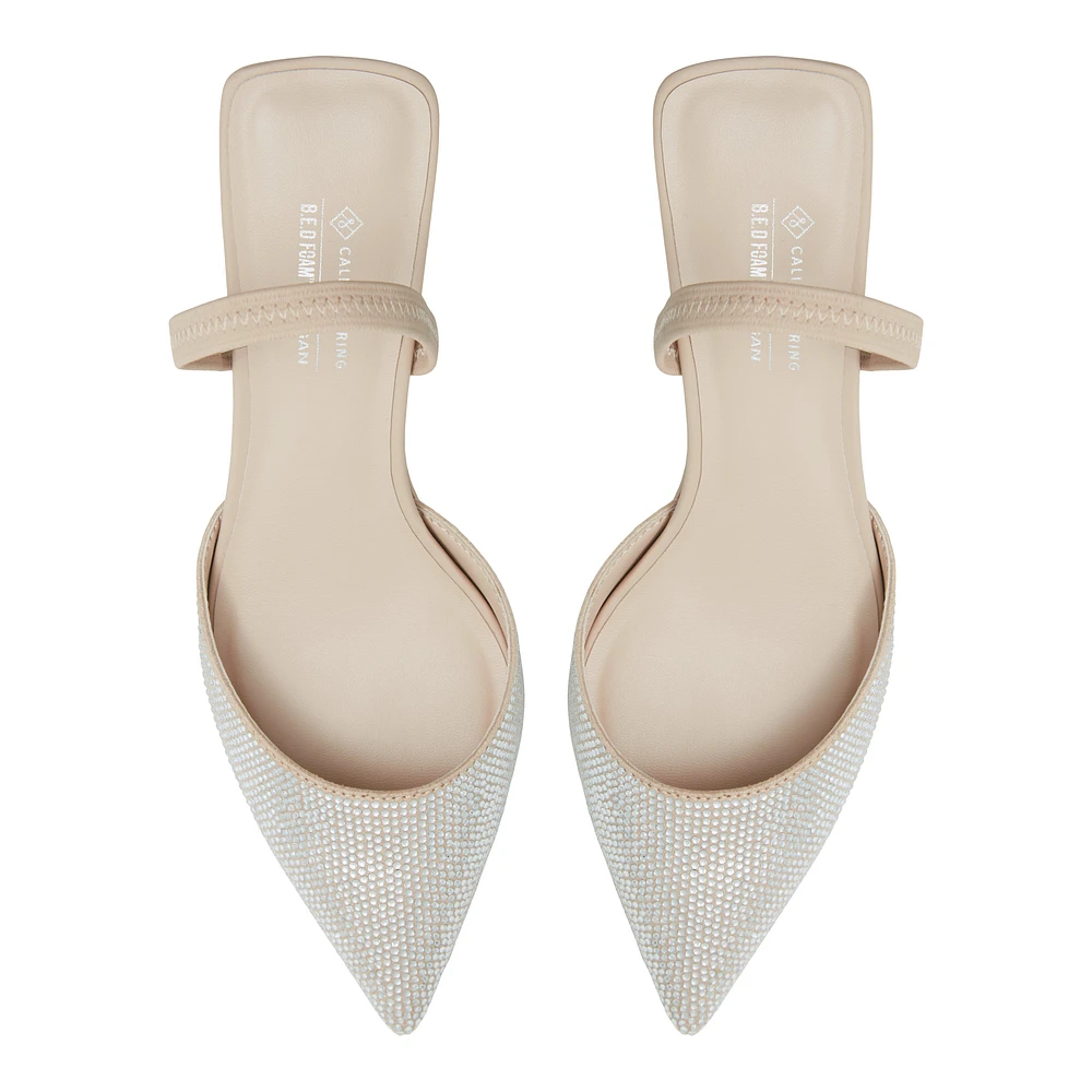 Zaydan Other Beige Textile Shiny Women's Kitten heels