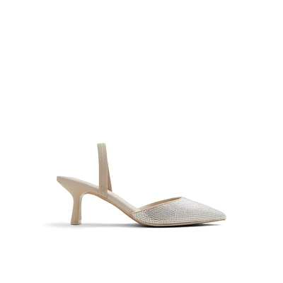Zaydan Other Beige Textile Shiny Women's Kitten heels
