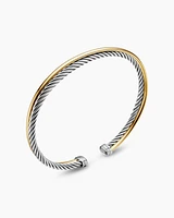 Crossover Linked Bracelet 18K Yellow Gold with Diamonds, 3mm