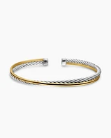 Crossover Linked Bracelet 18K Yellow Gold with Diamonds, 3mm