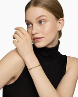 Crossover Linked Bracelet 18K Yellow Gold with Diamonds, 3mm