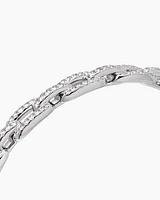 Stax Chain Link Bracelet in 18K White Gold with Diamonds, 7mm