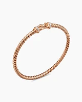 Buckle Bracelet 18K Rose Gold with Diamonds, 3.5mm