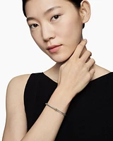 Cable Classics Bracelet 18K Yellow Gold with Pavé Station, 7mm