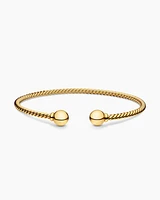 Solari Cablespira® Bracelet in 18K Yellow Gold with Gold Domes, 2.6mm