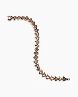 Armoury® Link Bracelet in 18K Rose Gold with Pavé Cognac Diamonds, 9.5mm