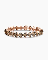 Armoury® Link Bracelet in 18K Rose Gold with Pavé Cognac Diamonds, 9.5mm