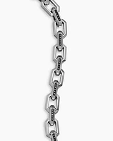 Streamline® Heirloom Chain Link Bracelet Sterling Silver with Pavé Black Diamonds, 7.5mm