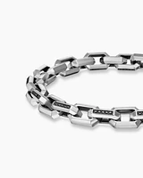 Streamline® Heirloom Chain Link Bracelet Sterling Silver with Pavé Black Diamonds, 7.5mm