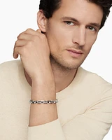Streamline® Heirloom Chain Link Bracelet Sterling Silver with Pavé Black Diamonds, 7.5mm