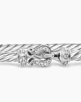 Cable Edge Bracelet Recycled Sterling Silver with Diamonds