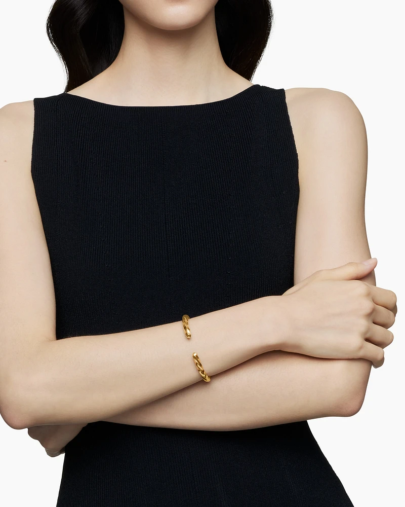 Cable Edge® Cuff Bracelet in 18K Yellow Gold, 5.5mm