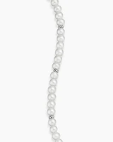 Bijoux Spiritual Beads Bracelet with Pearls and Sterling Silver, 4mm