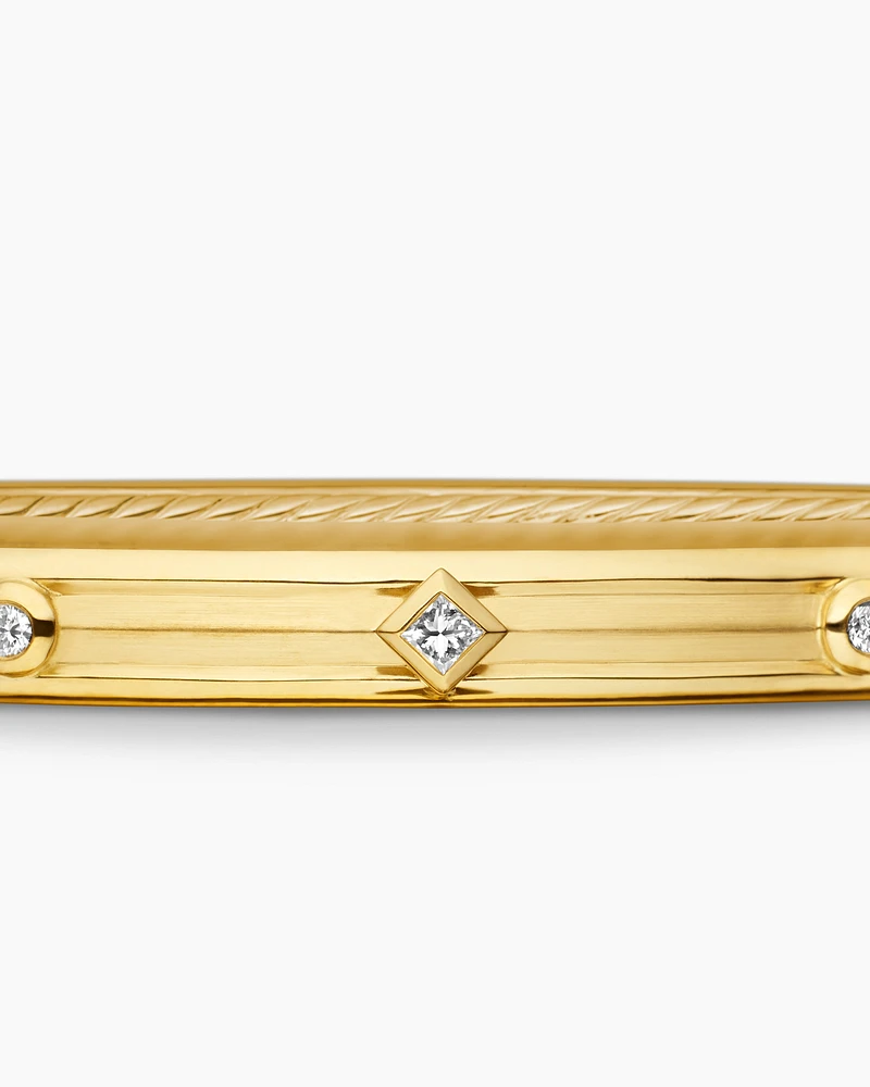 Modern Renaissance Bracelet 18K Yellow Gold with Diamonds, 4.5mm