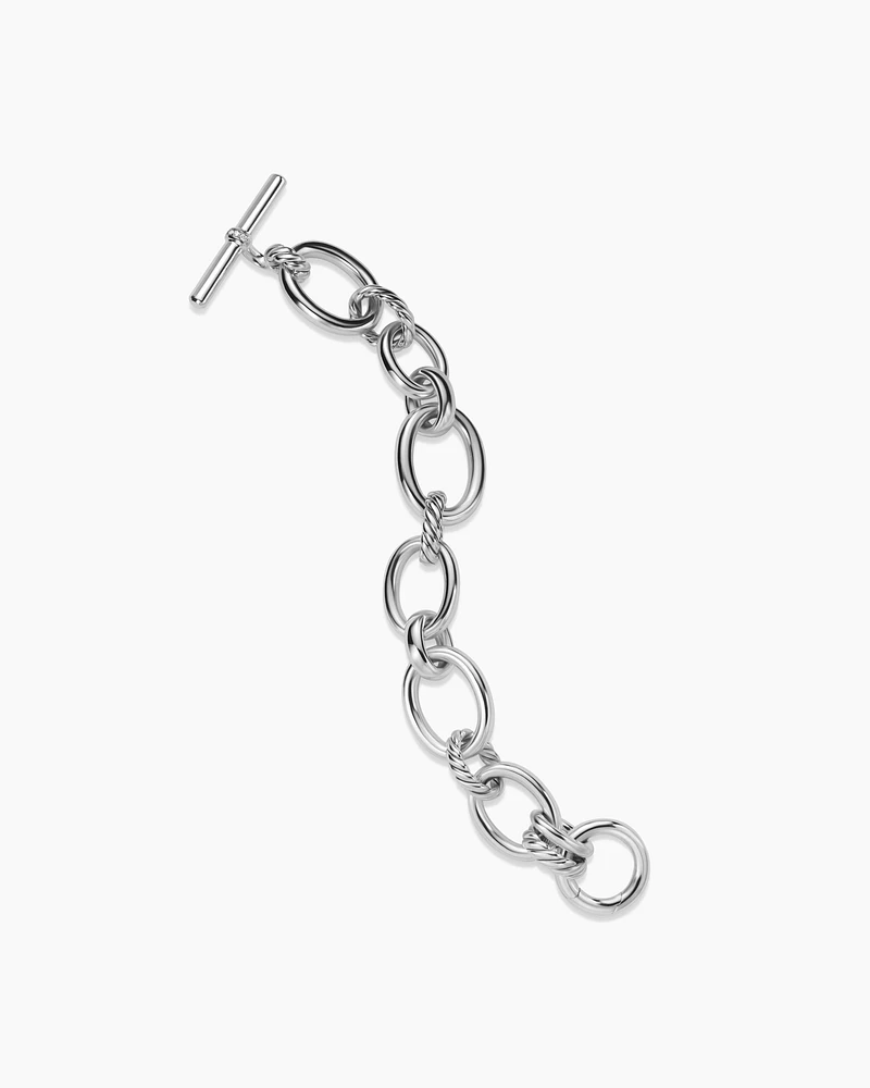 DY Mercer® Chain Bracelet in Sterling Silver with Diamonds, 25mm