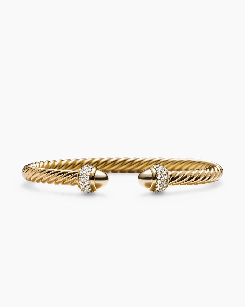 Cable Bracelet 18K Yellow Gold with Diamonds