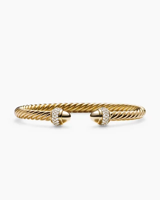 Cable Bracelet 18K Yellow Gold with Diamonds