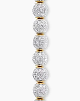 Petite Pavé Spiritual Beads Bracelet in 18K Yellow Gold with Diamonds, 5mm