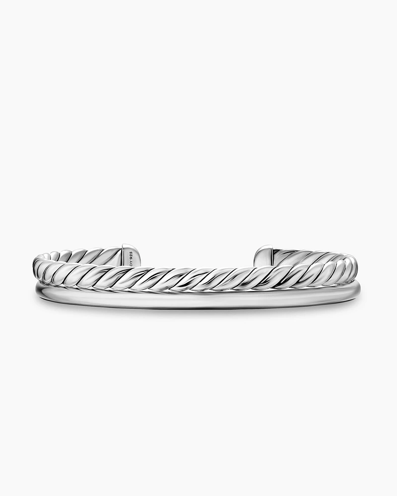 DY Mercer® Two Row Cuff Bracelet Sterling Silver, 8mm