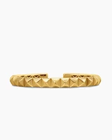 Pyramid Bangle Bracelet 18K Yellow Gold, 6.5mm