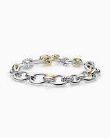 DY Mercer® Chain Bracelet Sterling Silver with 18K Yellow Gold and Diamonds, 8mm