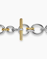 DY Mercer® Chain Bracelet Sterling Silver with 18K Yellow Gold and Diamonds, 8mm
