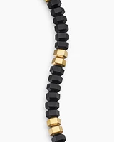 Hex Bead Bracelet with 18K Yellow Gold