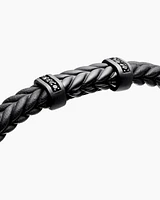 Chevron Rubber Bracelet with Black Titanium