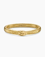 Ouroboros Bracelet in 18K Yellow Gold with Diamonds, 8mm
