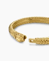 Ouroboros Bracelet in 18K Yellow Gold with Diamonds, 8mm