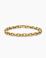 Heirloom Chain Link Bracelet 18K Yellow Gold with Pavé, 7.5mm