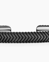 Chevron Cuff Bracelet in Titanium, 8mm