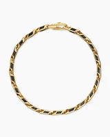Streamline® Faceted Chain Bracelet in 18K Yellow Gold with Forged Carbon, 4.3mm