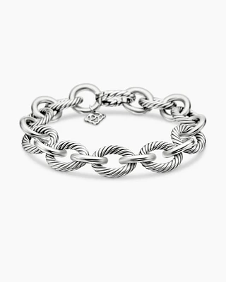 Oval Link Chain Bracelet Sterling Silver