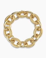 Oval Link Chain Bracelet in 18K Yellow Gold