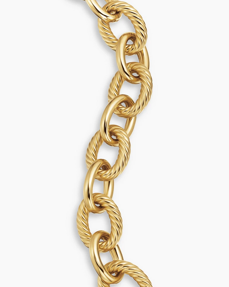 Oval Link Chain Bracelet in 18K Yellow Gold