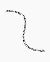 Double Box Chain Bracelet Sterling Silver, 4mm