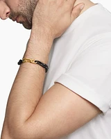 Chain Links Bracelet with Black Titanium and 18K Yellow Gold