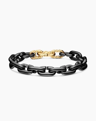 Chain Links Bracelet with Black Titanium and 18K Yellow Gold
