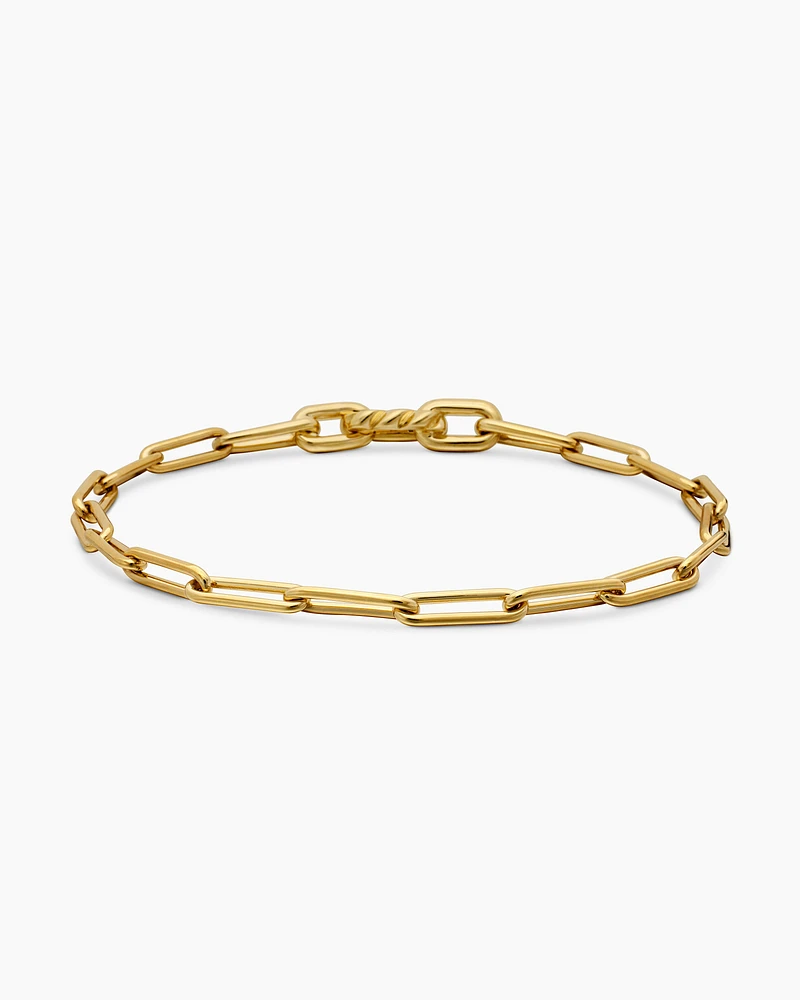 Hex Chain Link Bracelet 18K Yellow Gold, 9.5mm