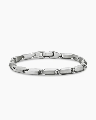 Faceted Link Bracelet in Sterling Silver, 6mm