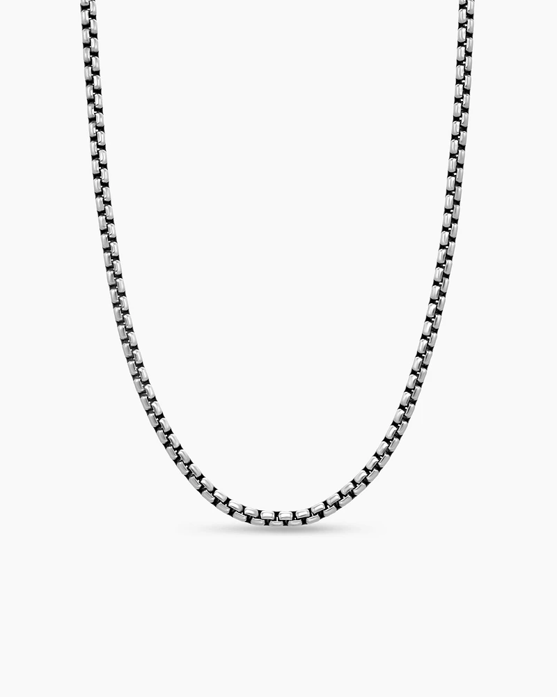 Box Chain Necklace with 14K Yellow Gold Accent
