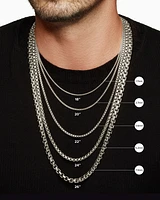 Box Chain Necklace with Stainless Steel