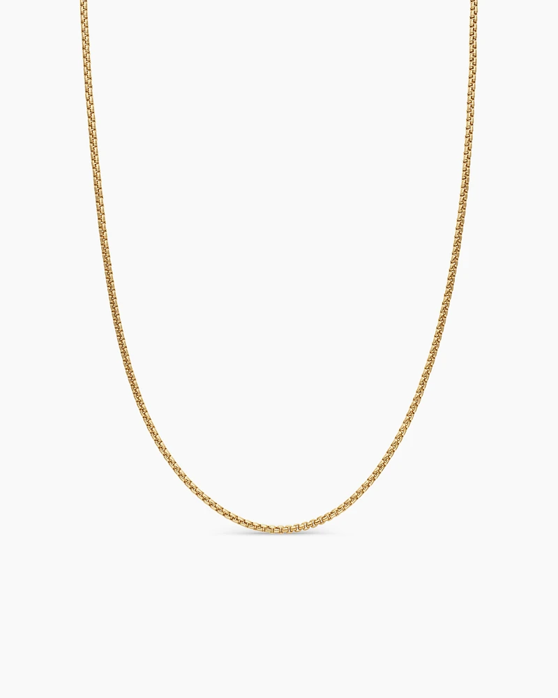 Box Chain Necklace 18K Yellow Gold