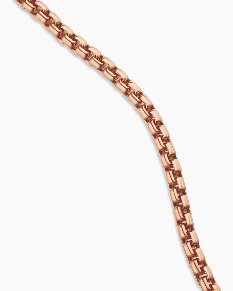 Box Chain Necklace in 18K Rose Gold