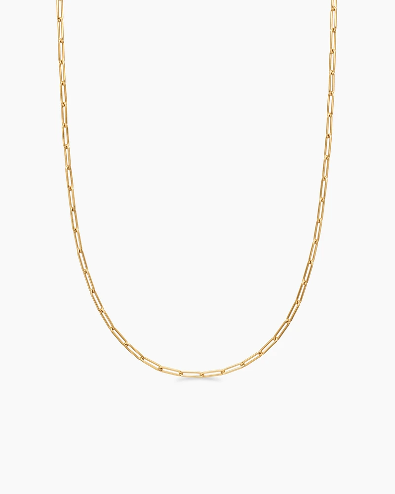 Cairo Chain Link Necklace 18K Yellow Gold, 7.5mm