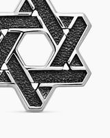 Cable Star of David Amulet in Sterling Silver, 19mm