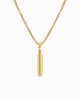Barrel Amulet in 18K Yellow Gold with Diamonds, 27mm