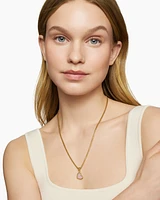 DY Elements® Heart Amulet in 18K Yellow Gold with Pink Opal